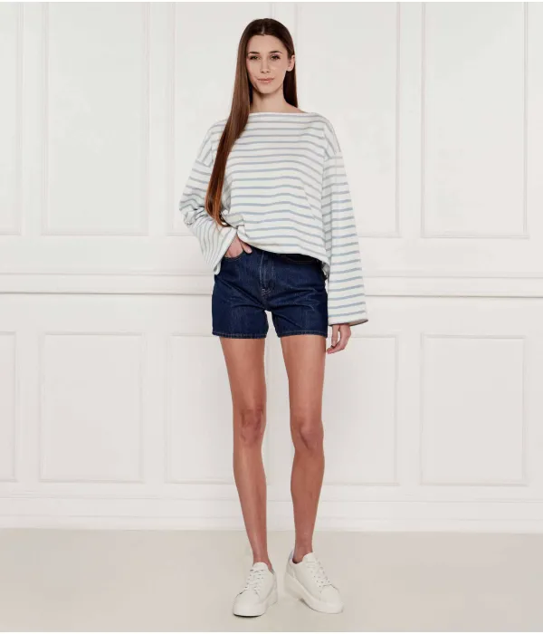Блуза в морском стиле Oversize fit Polo Ralph Lauren, синий — фото 2