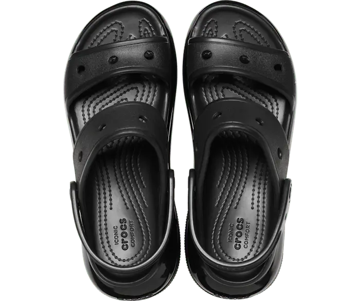 Сандалии Mega Crush Crocs женские, цвет Black — фото 3