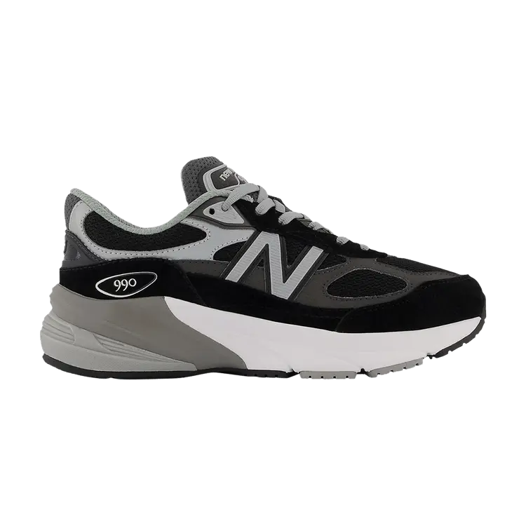 

Кроссовки New Balance 990v6 Big Kid Wide Black Silver, черный
