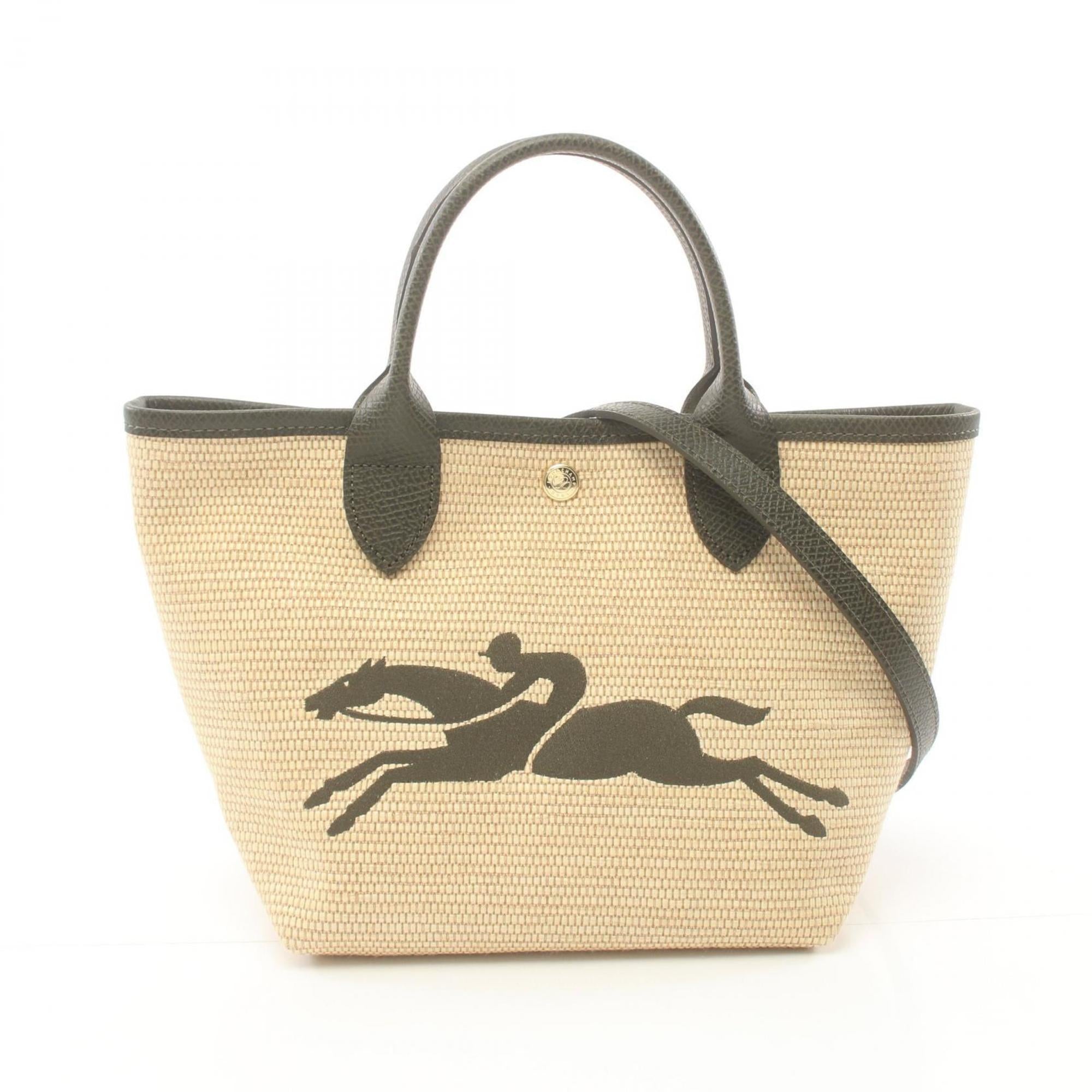 

Сумка Longchamp из соломенной кожи, бежевый/хаки