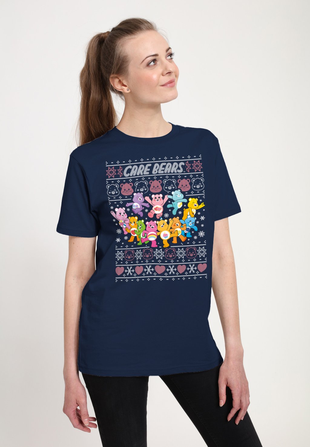 

Футболка с принтом CARE BEARS CHRISTMAS PARTY Henry Tiger, темно-синий