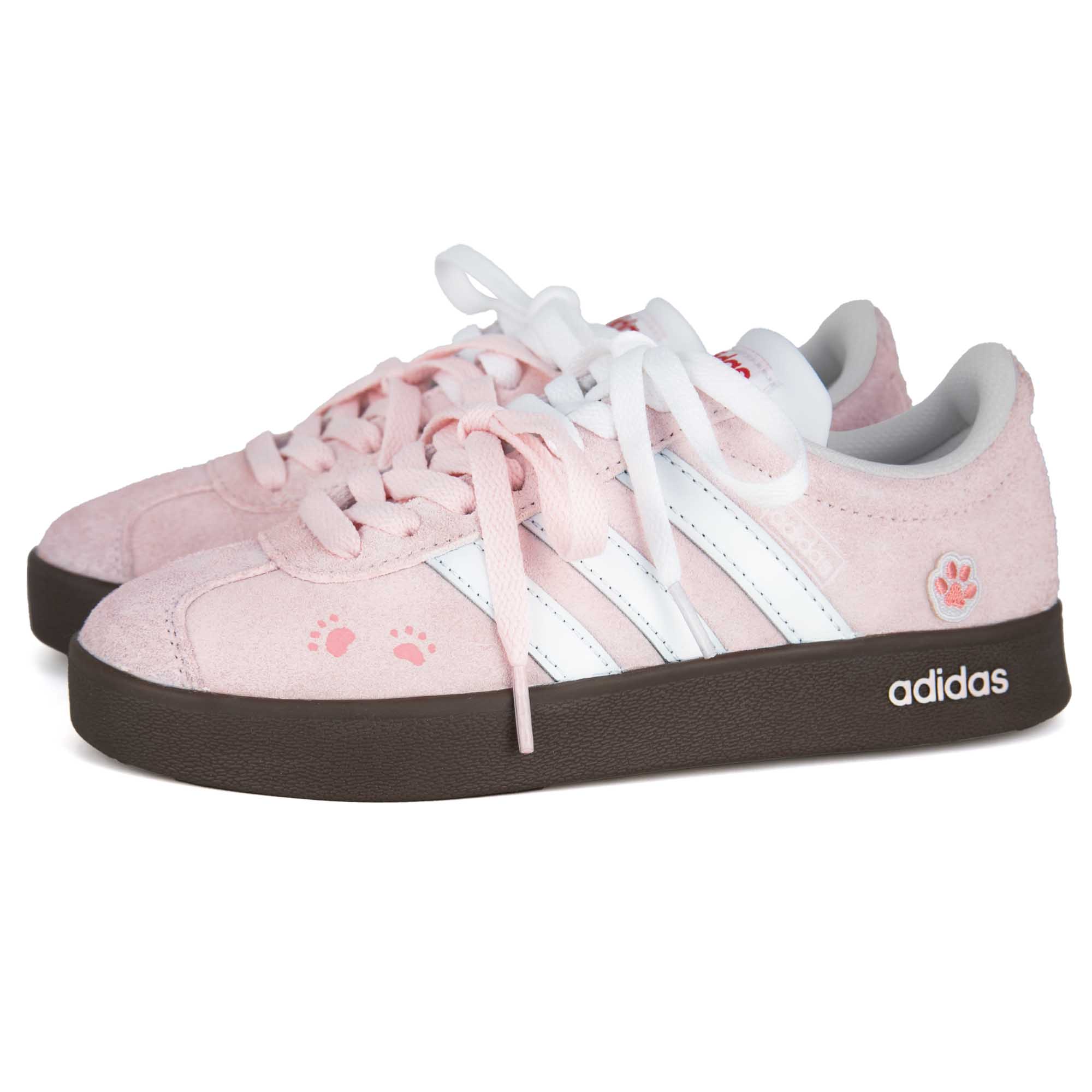 Adidas VL Court 20 Kitten Has Arrived устойчивые к истиранию низкие кроссовки для скейтбординга унисекс light pink — фото 4