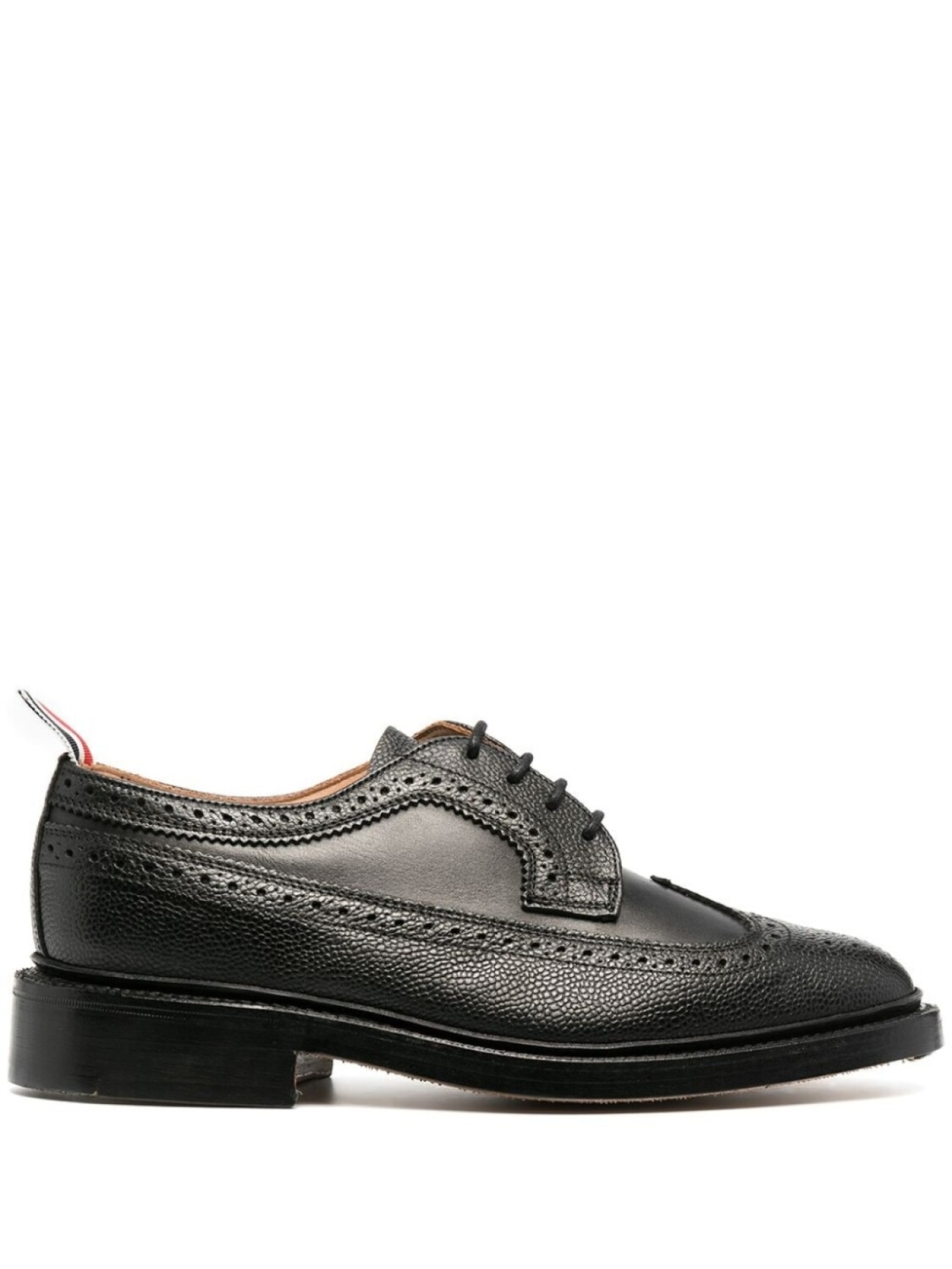 

Туфли броги из зернистой кожи Thom Browne, черный
