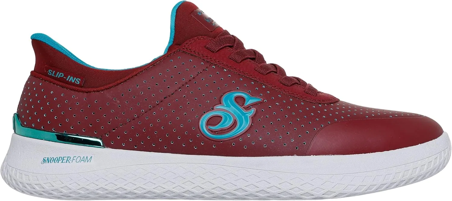 Мужские кроссовки Skechers Vibez-Snooper Comfortable Hands Free Slip-ins Trainers, Burgundy — фото 4