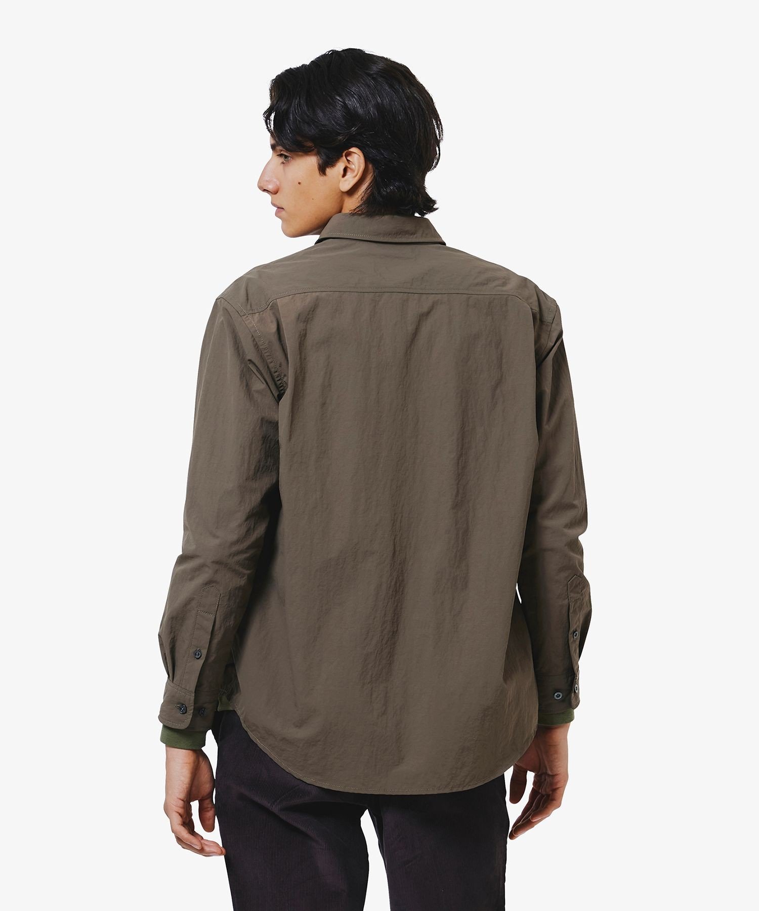 Водоотталкивающая верхняя рубашка из переработанного нейлона LACOSTE, Dark Brown — фото 2