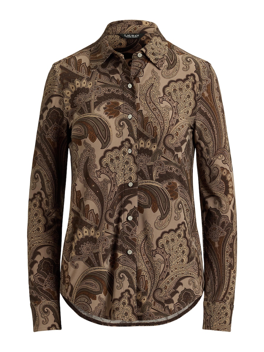 

Блуза Lauren Ralph Lauren, коричневый/темно-коричневый