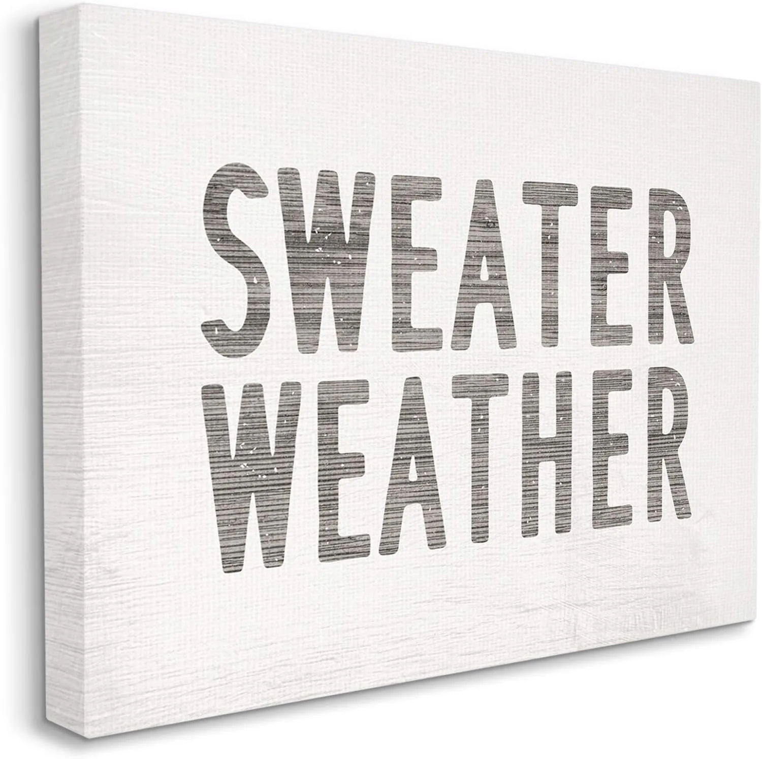 

Stupell Industries Минималистичный свитер с надписью Weather Text Grey White