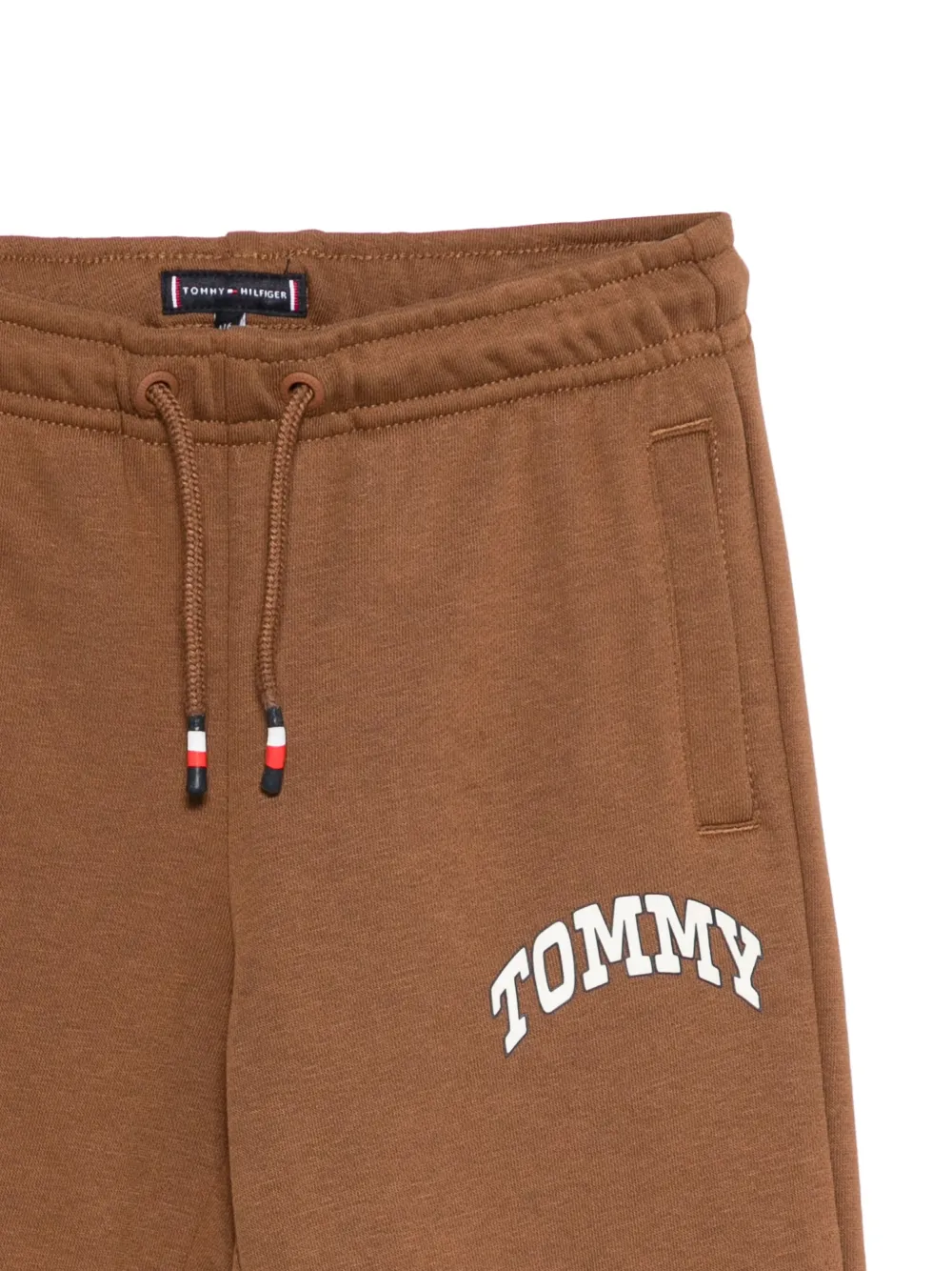 Спортивные брюки с логотипом Tommy Hilfiger Junior, коричневый — фото 3