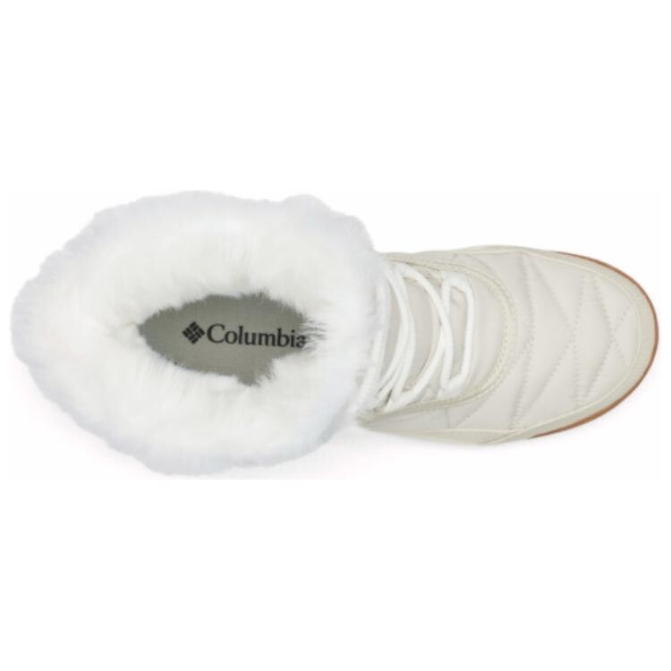 Женские зимние сапоги Columbia Minx стеганые с искусственным мехом, белый — фото 4