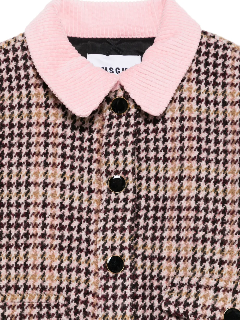 Пиджак в ломаную клетку Msgm Kids, розовый — фото 3