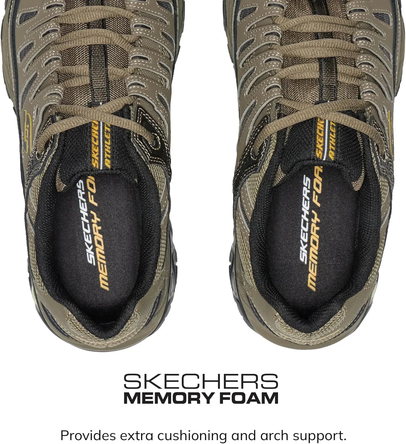 Мужские кроссовки Skechers Sport Afterburn Memory Foam Lace, черный — фото 2