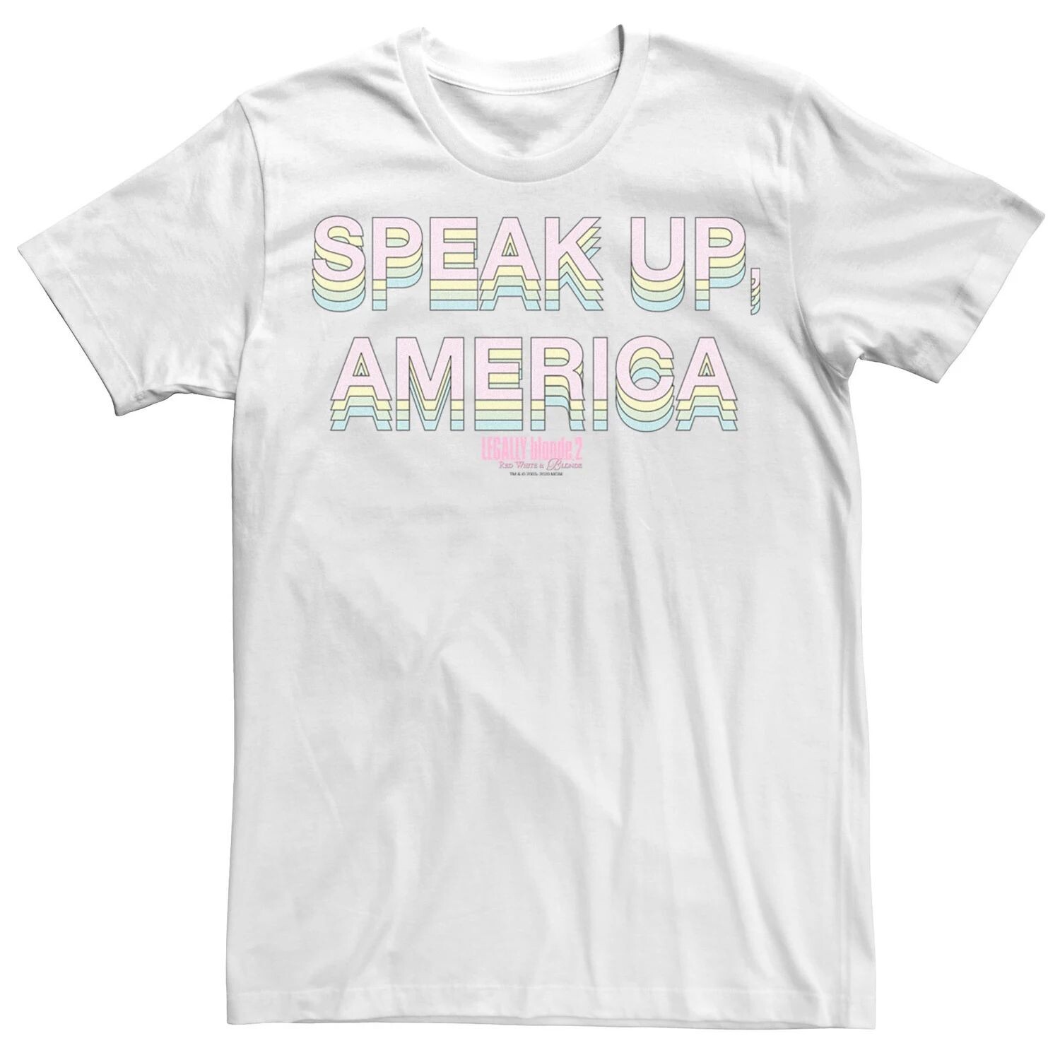 

Мужская футболка Legally Blonde 2 Speak Up America Licensed Character