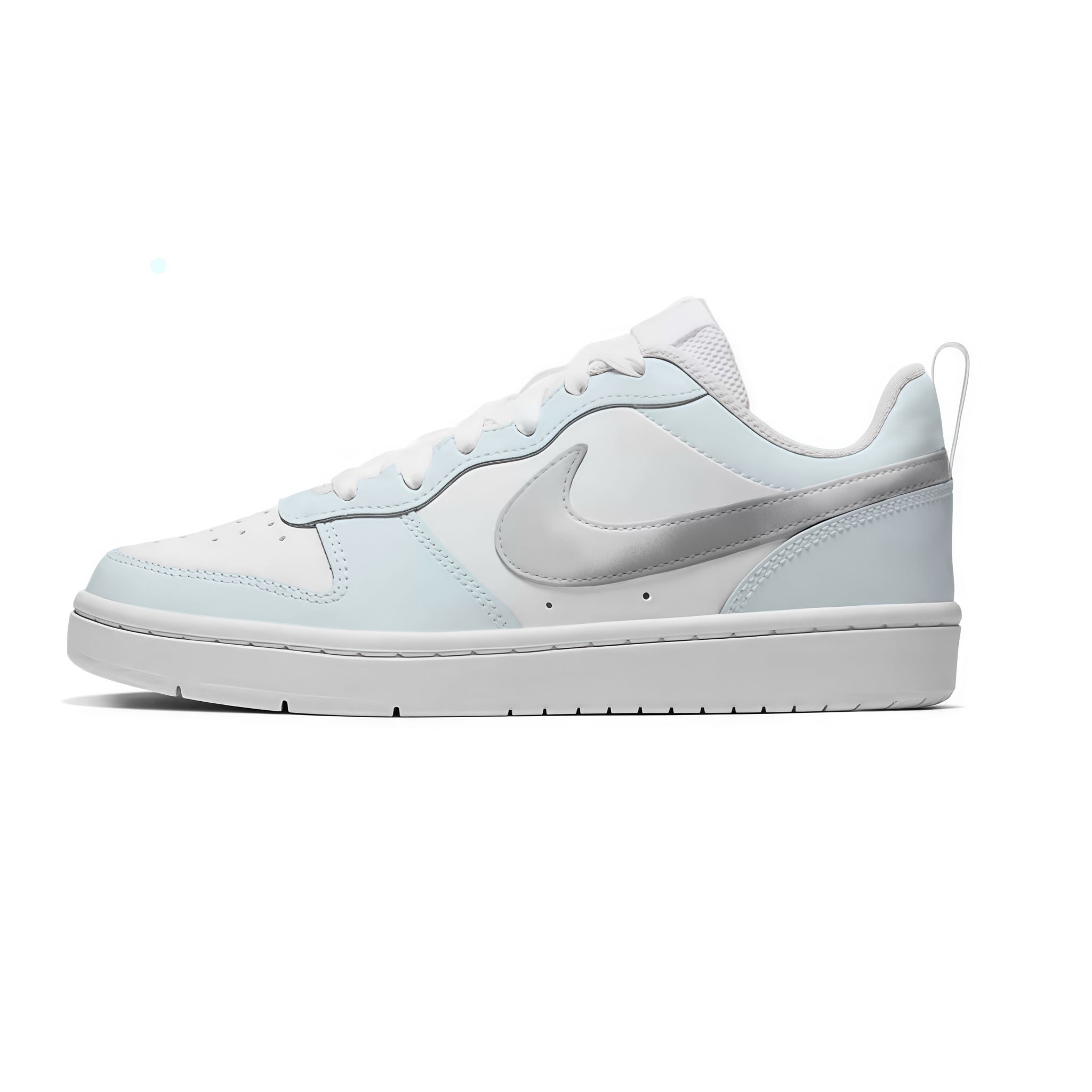 

Детские скейтерские кроссовки Court Borough для младших школьников Nike, белый/синий/серебряный
