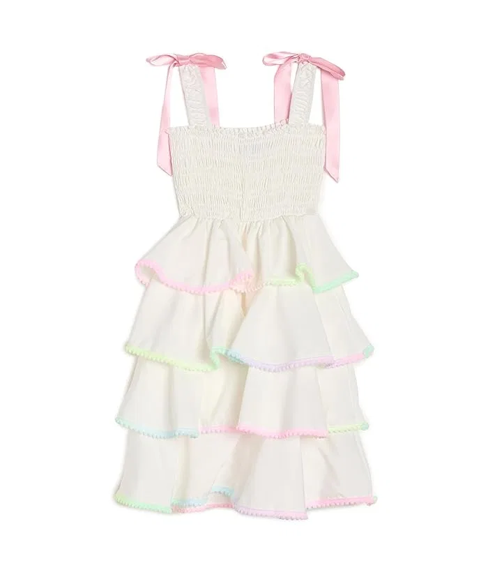 Платье детское с оборками Rainbow Tiered Bow Lola and The Boys, Multi