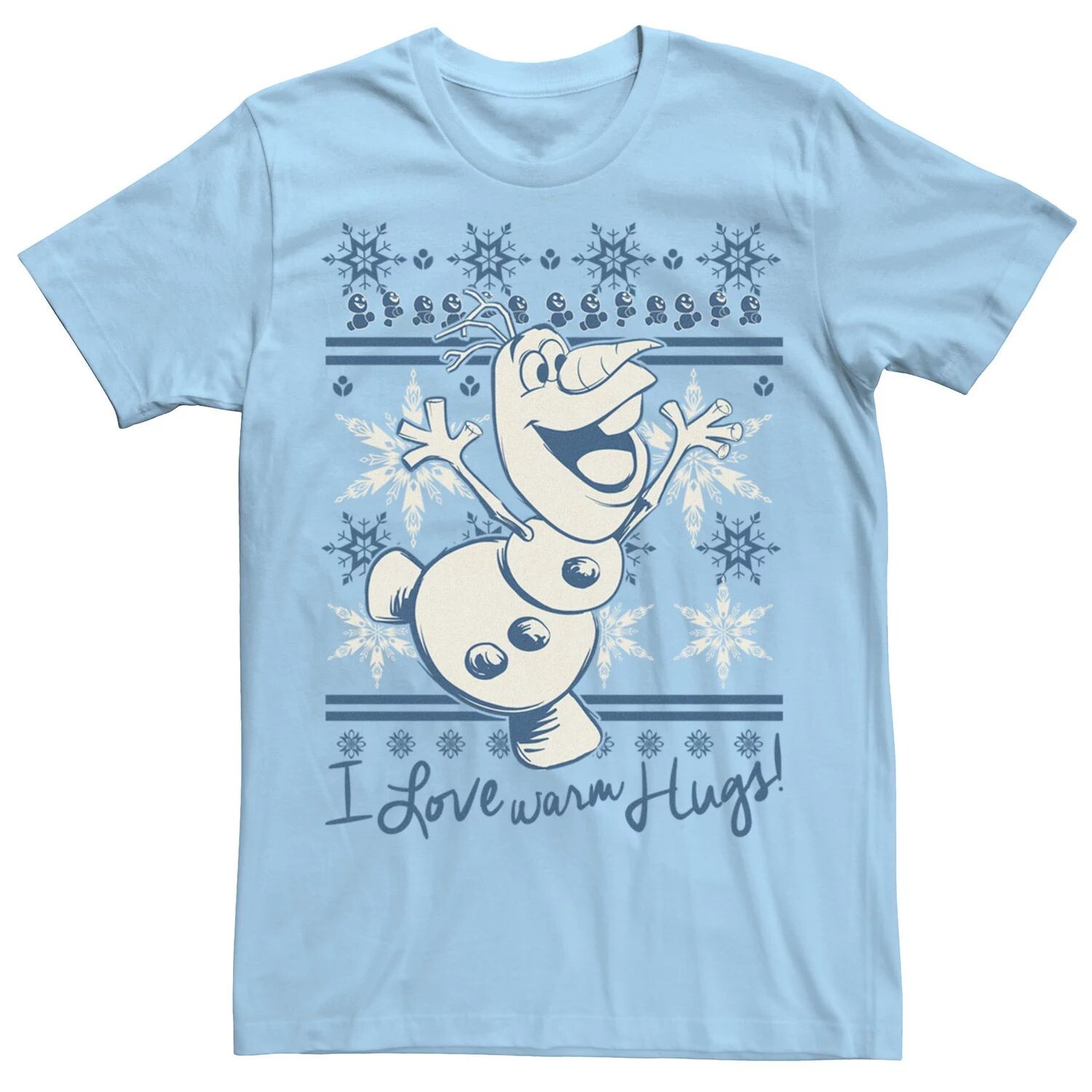 

Мужская футболка с узором Frozen Olaf I Love Warm Hugs Disney