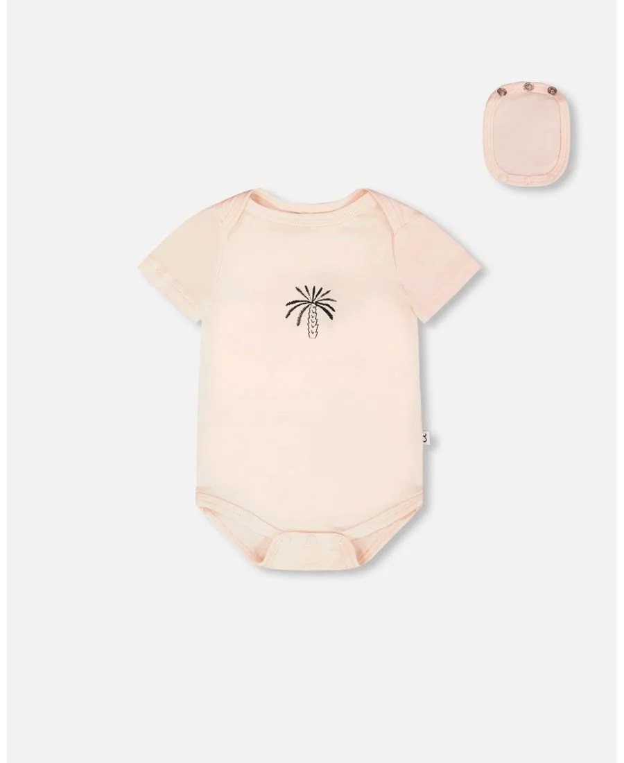 Комплект из 3 бодиков из хлопкового трикотажа для девочек Baby Girls Evolutive Deux par Deux, peach , черный — фото 4