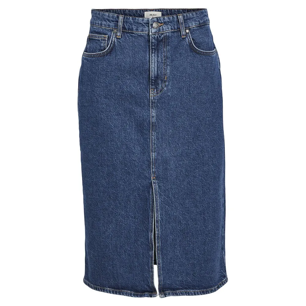 

Юбка Object Ellen Denim Midi, синий