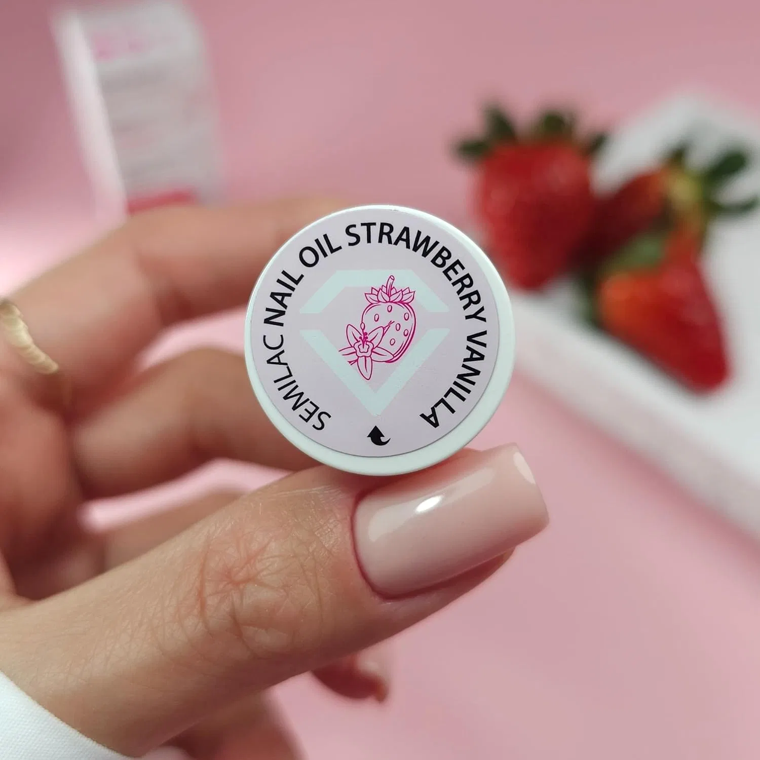 Набор Semilac Duopack: УФ-лак и масло для ногтей Semilac, 662 Rosé Gloss 7Ml & Nail Oil Strawberry Vanilla 7Ml — фото 2