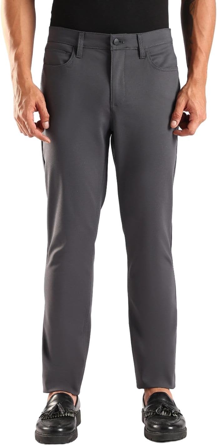 

Мужские брюки Calvin Klein Move 365 Stretch Slim Fit из высокотехнологичного тканого материала, устойчивые к складкам, Forged Iron