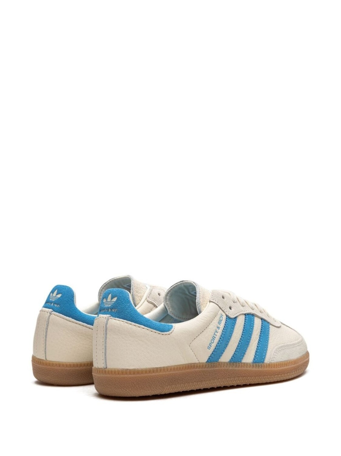 Adidas кроссовки Samba Cream/Blue из коллаборации со Sporty & Rich, нейтральный цвет — фото 3