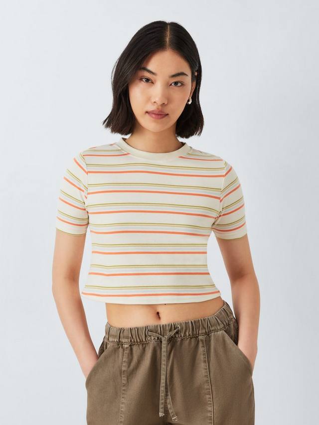 

Полосатый укороченный топ John Lewis ANYDAY, Multi