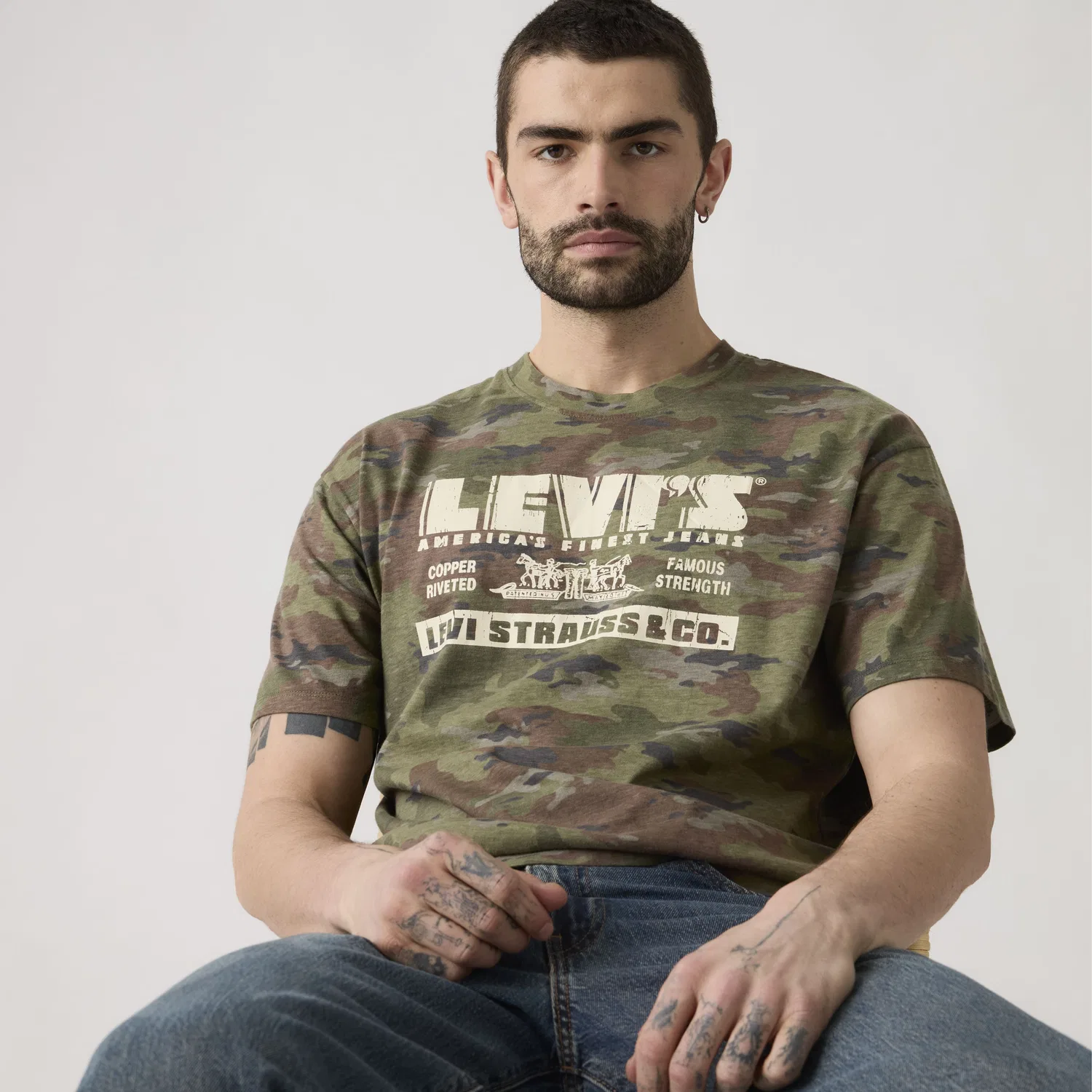 Футболка свободного кроя с графическим принтом Levi's, Green