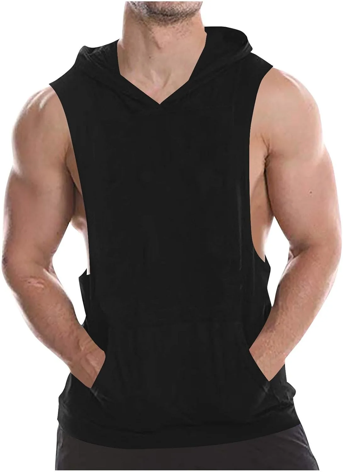 

Мужские безрукавки с капюшоном для тренировок