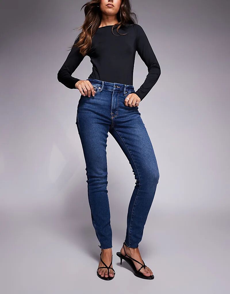 

Good American джинсы-скинни Good Legs темно-синего цвета