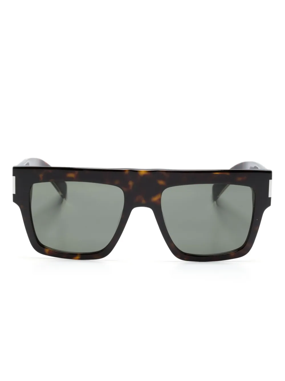 

Солнцезащитные очки в оправе Wellington черепаховой расцветки Saint Laurent Eyewear, коричневый