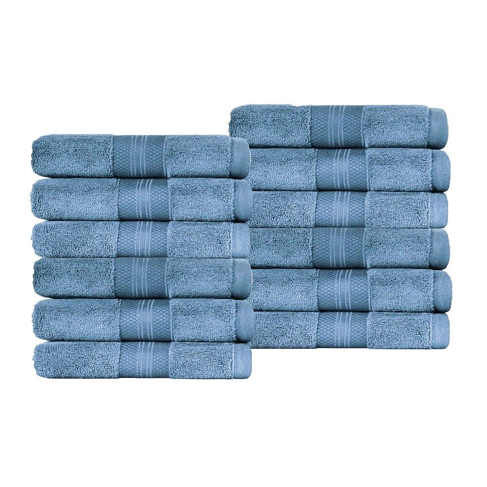 

SUPERIOR Набор из 12 высоковпитывающих мочалок из турецкого хлопка, цвет Denim Blue