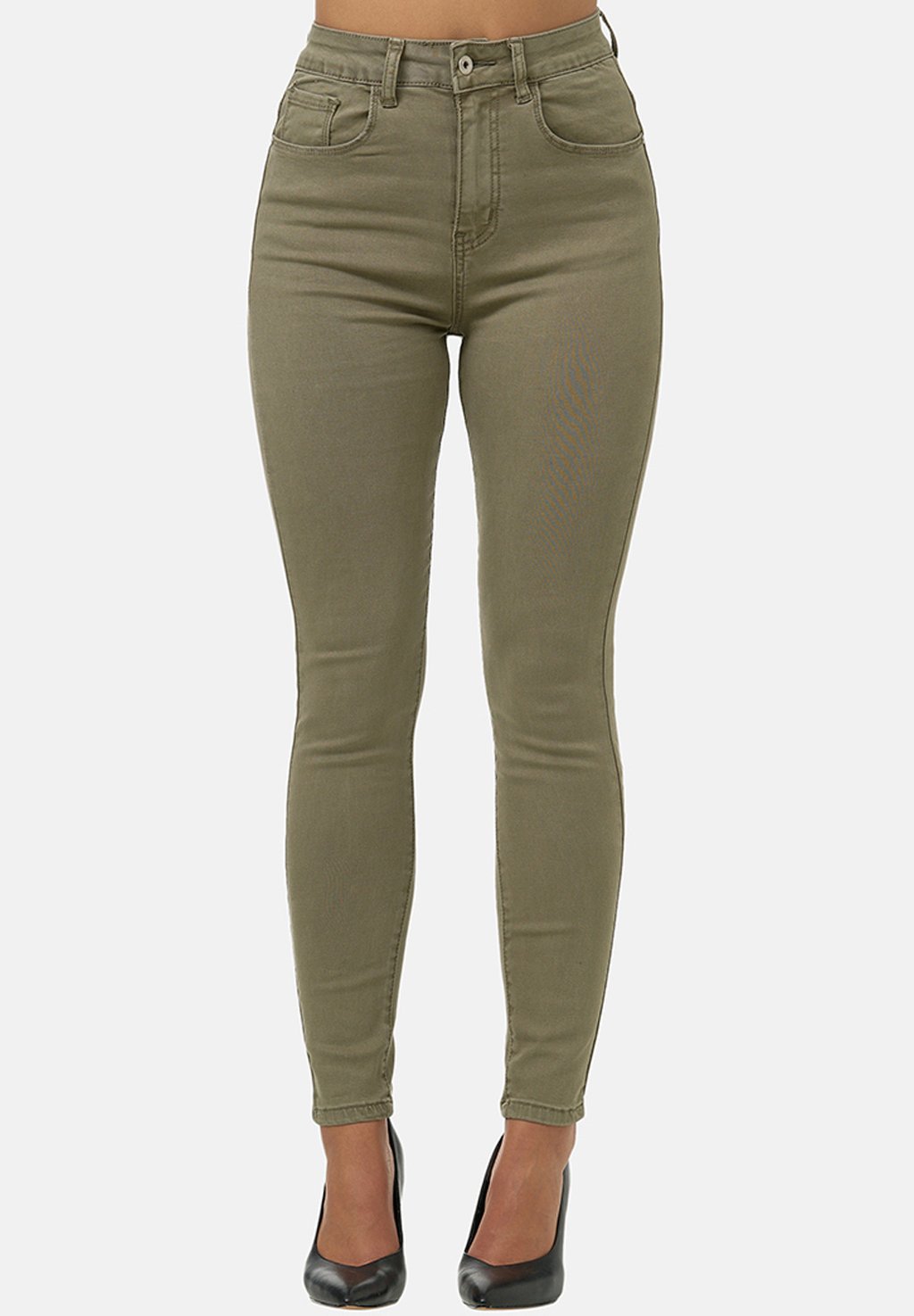 

Джинсы скинни HIGHWAIST Elara, хаки