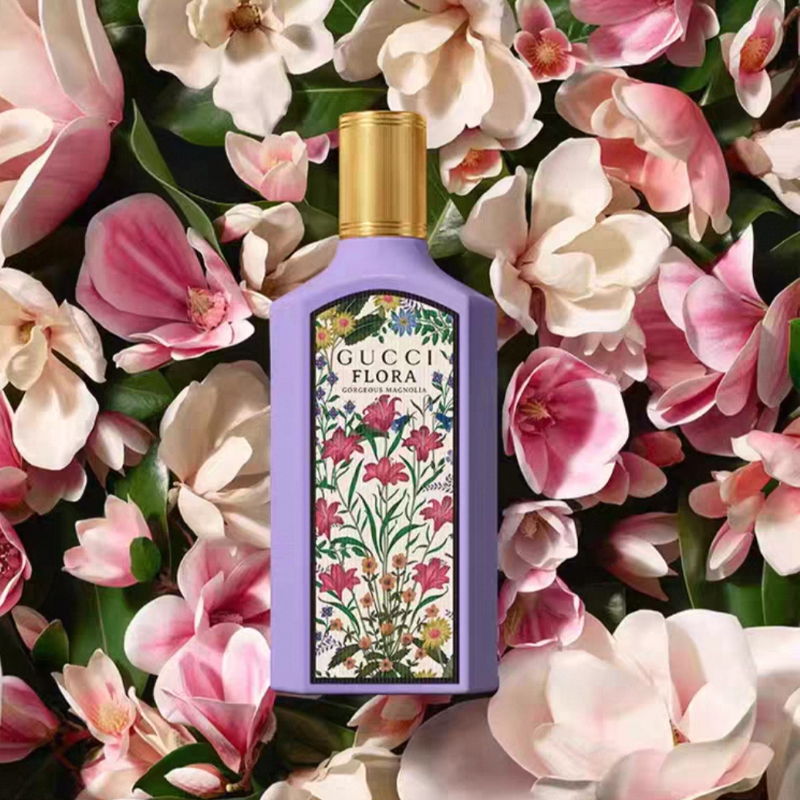 Подарочный набор Gucci: парфюмерная вода Gucci Flora Gorgeous Magnolia + помада Rouge à Lèvres Mat #506, 50 мл — фото 4