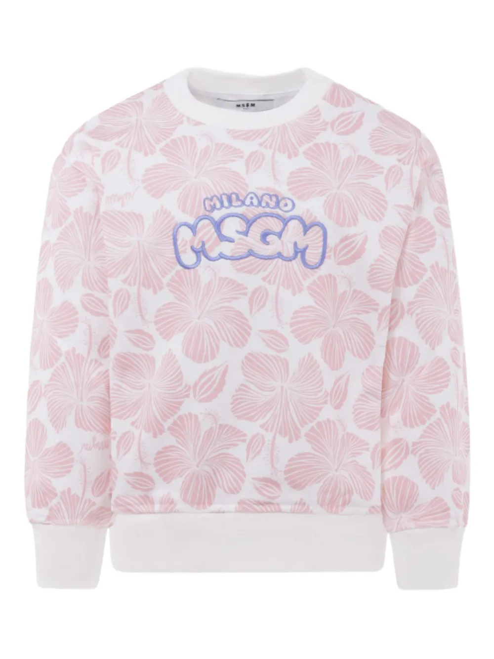 

Толстовка с цветочным принтом MSGM Kids, розовый