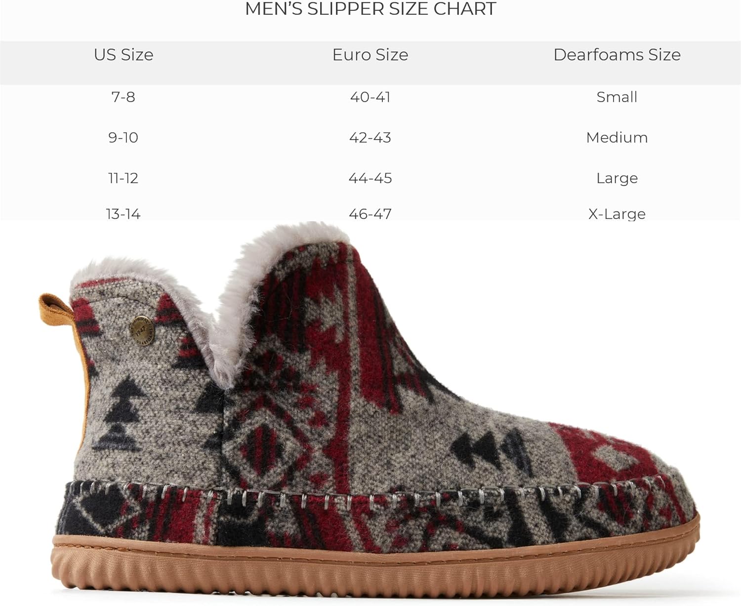 Мужские домашние тапочки Dearfoams с мемори-пенной стелькой Brixen, высокие до щиколотки - Подарки для мужчин, черный — фото 3