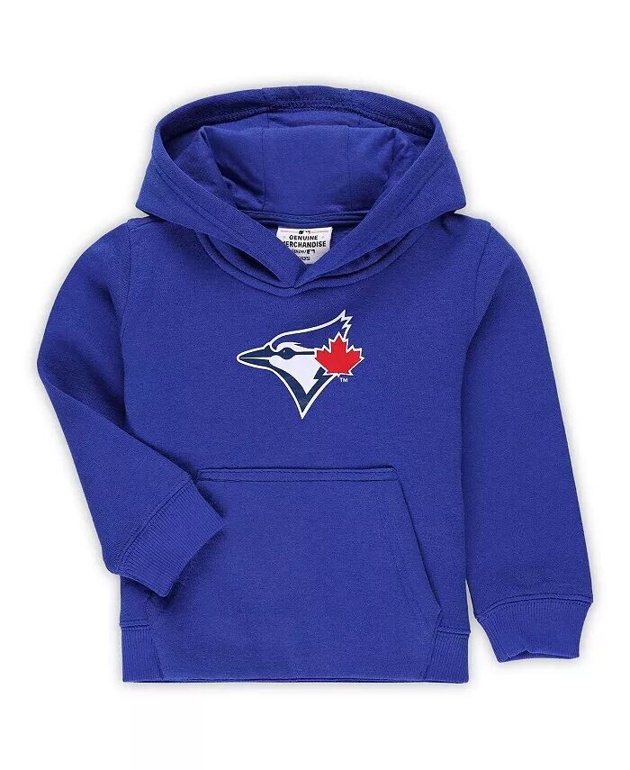 

Флисовый пуловер с капюшоном Royal Toronto Blue Jays Team Primary Logo для мальчиков и девочек для малышей Outerstuff, синий