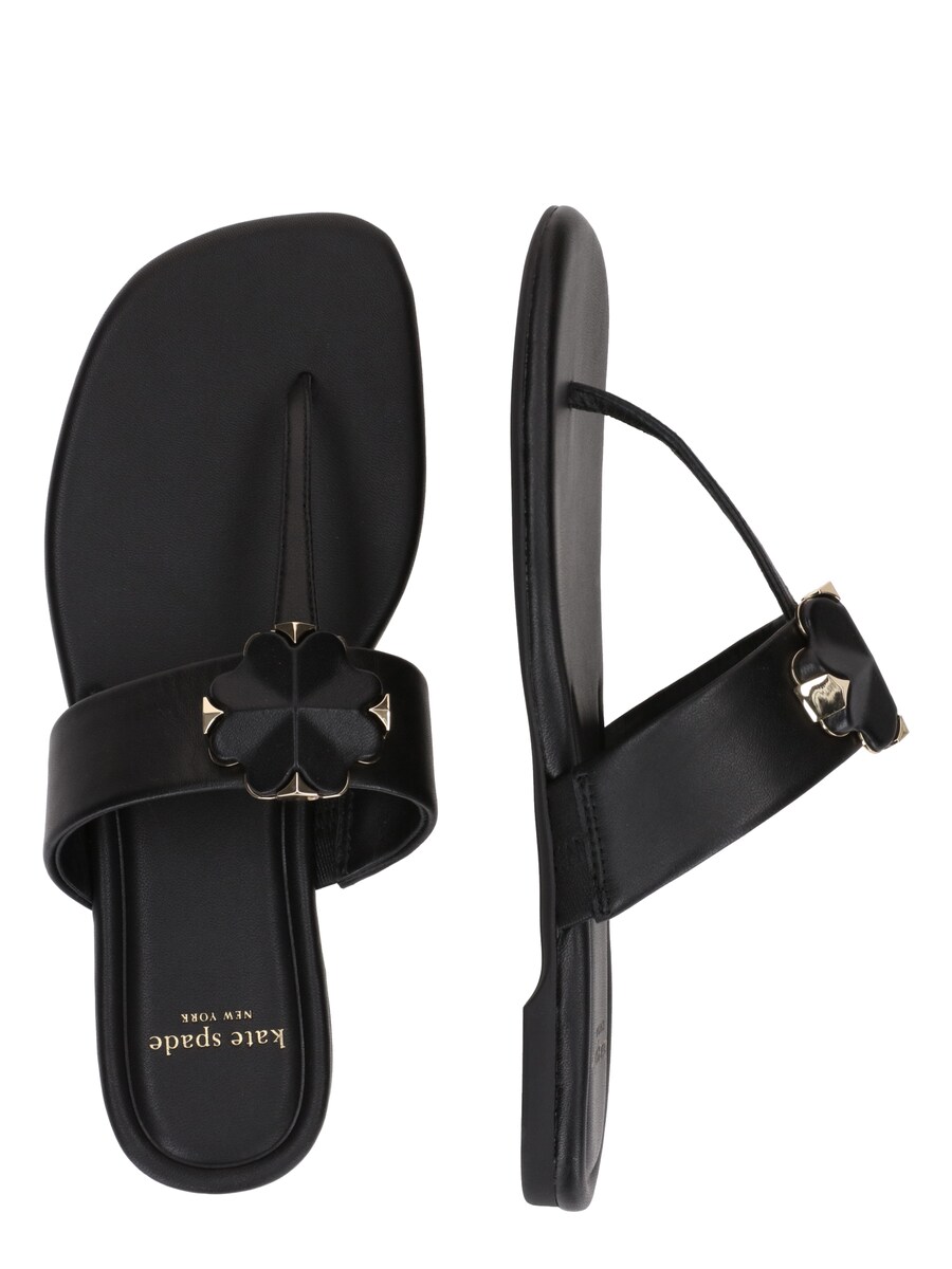 Сандалии с Т-образной перемычкой Kate Spade Spade Flower Thong Sandals, Black — фото 2
