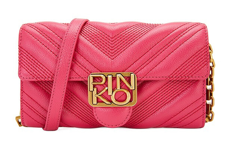 

PINKO Мини-сумка через плечо из коровьей кожи для женщин Rose Red