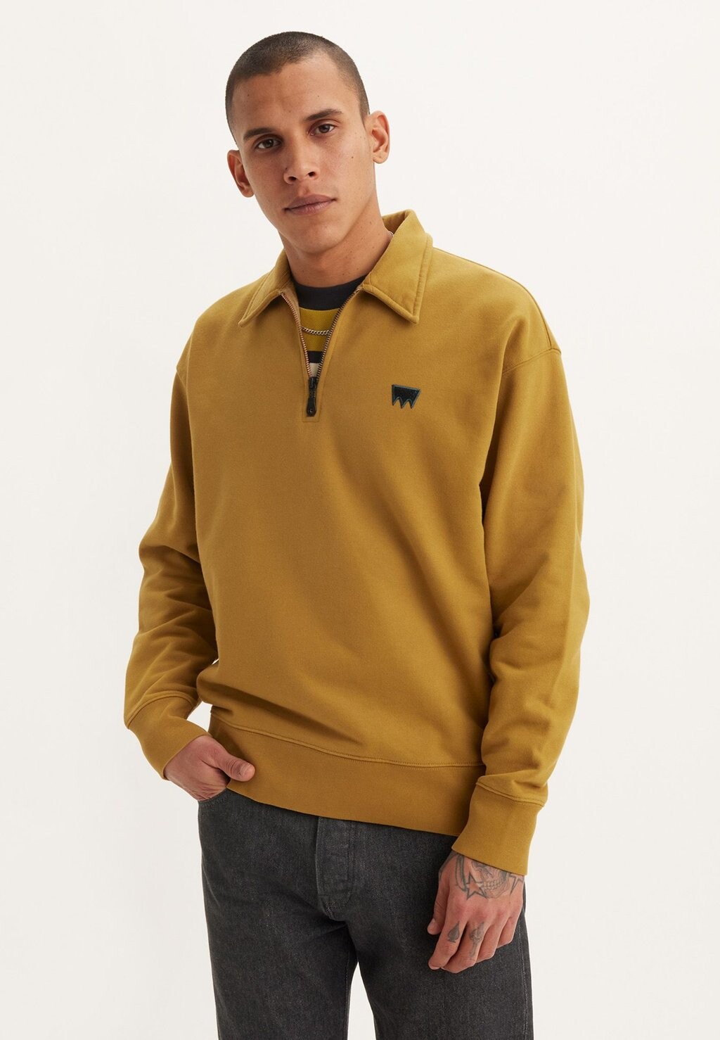 

Толстовка с капюшоном SKATE NEW QUARTER ZIP UNISEX Levi's, темно-желтый