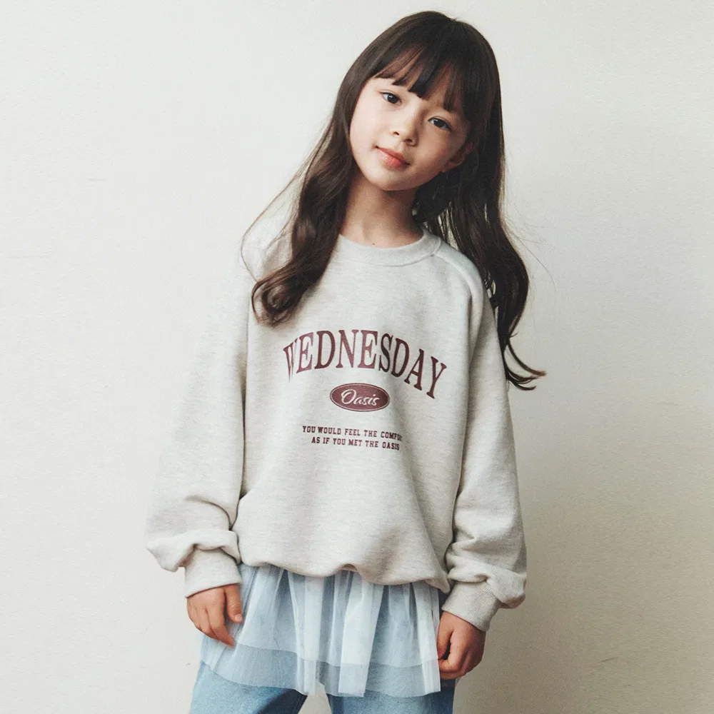 Детский свитшот Signature Raglan цвета овсянки от Wednesdayoasis Kids