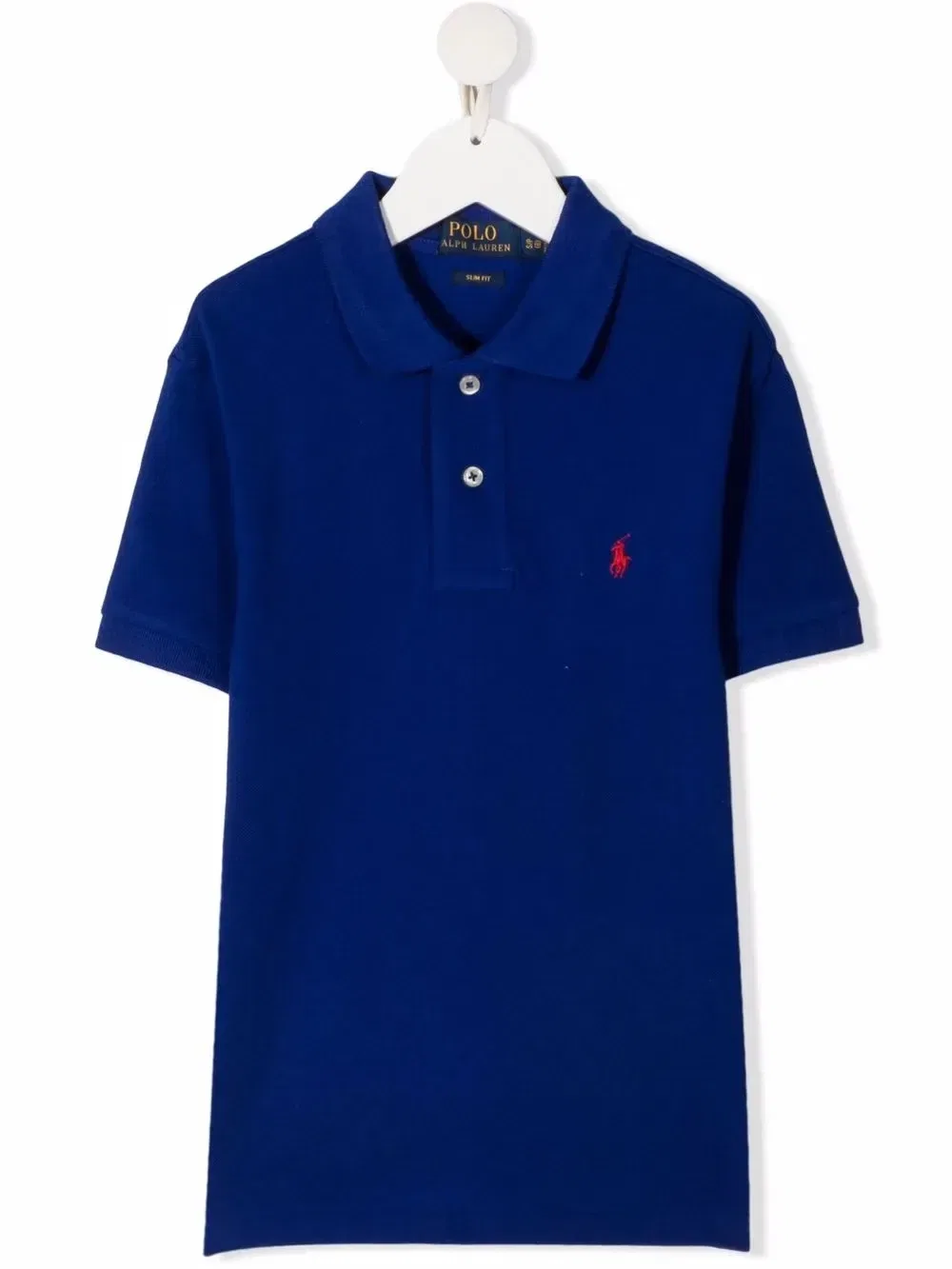 Рубашка поло с вышитым логотипом POLO RALPH LAUREN KIDS, синий