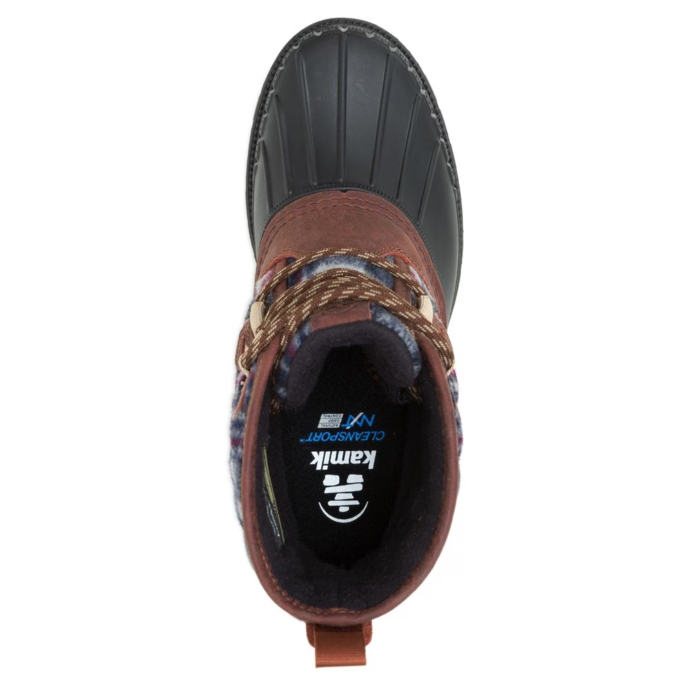 Водонепроницаемый зимний ботинок Kamik Sienna lo, dark brown/black — фото 4