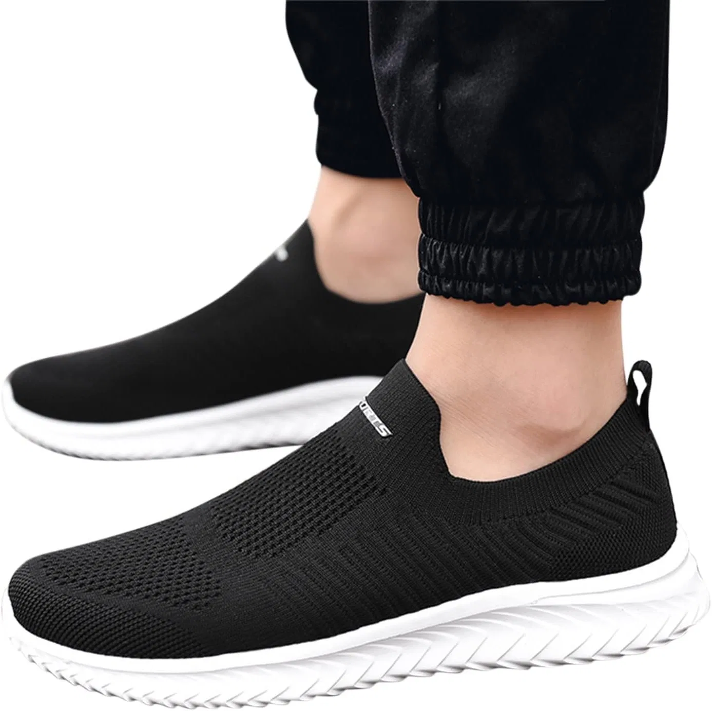 Мужские модные летние кроссовки Lite Adapt из сетчатой ​​ткани, дышащие, легкие, удобные, повседневные, на плоской подошве Generisch, White — фото 2