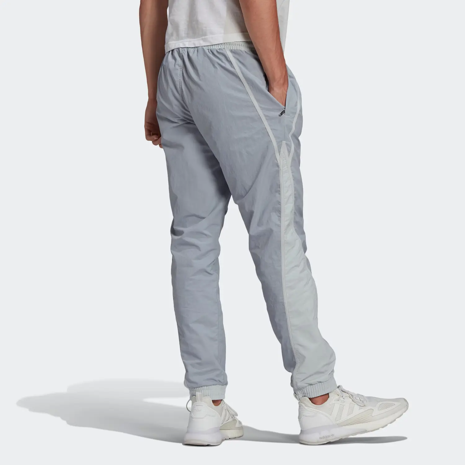 Повседневные брюки мужские Adidas Originals, серебристо-серый/синий — фото 2