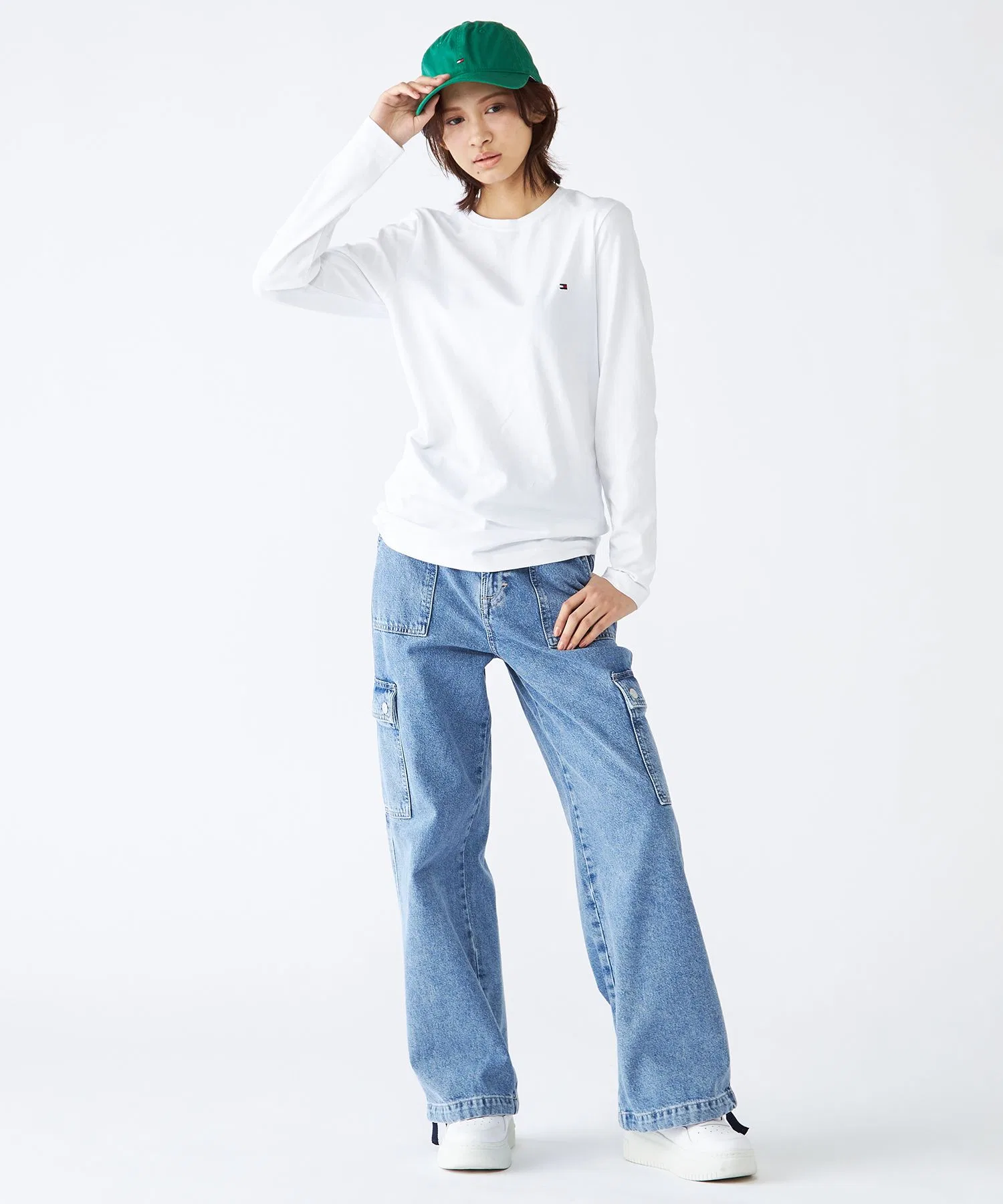 Унисекс футболка Tommy Hilfiger с логотипом, тёмно-синяя — фото 4