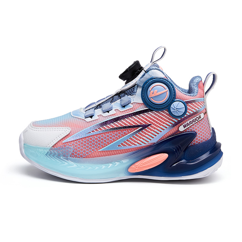 

Детские баскетбольные кроссовки Warrior с противоскользящей подошвой, устойчивые к ударам и истиранию, низкие, оранжево-голубые
