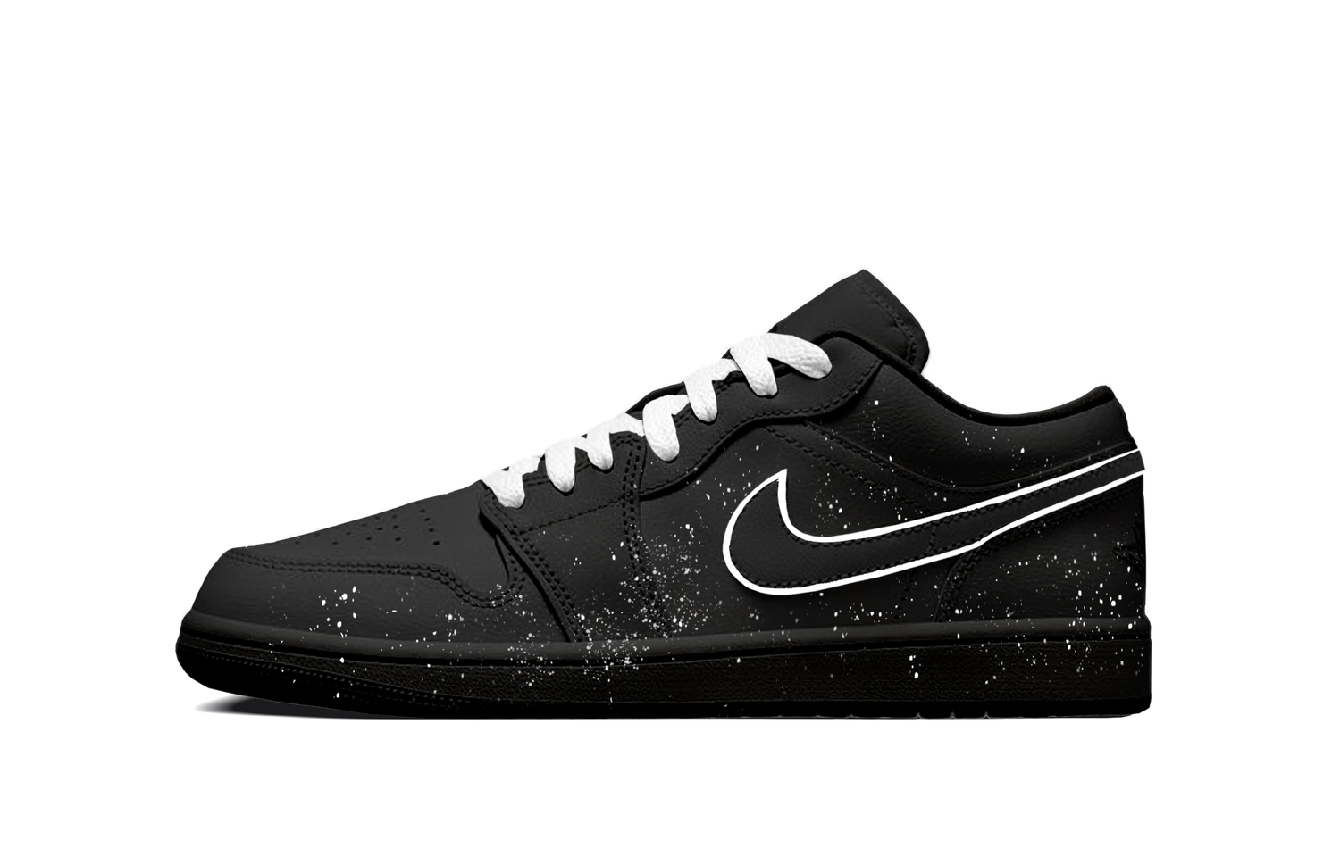 

Jordan Air 1 Black Hole Space CNY Cushioning, износостойкие низкие кеды в винтажном стиле для мужчин, черные