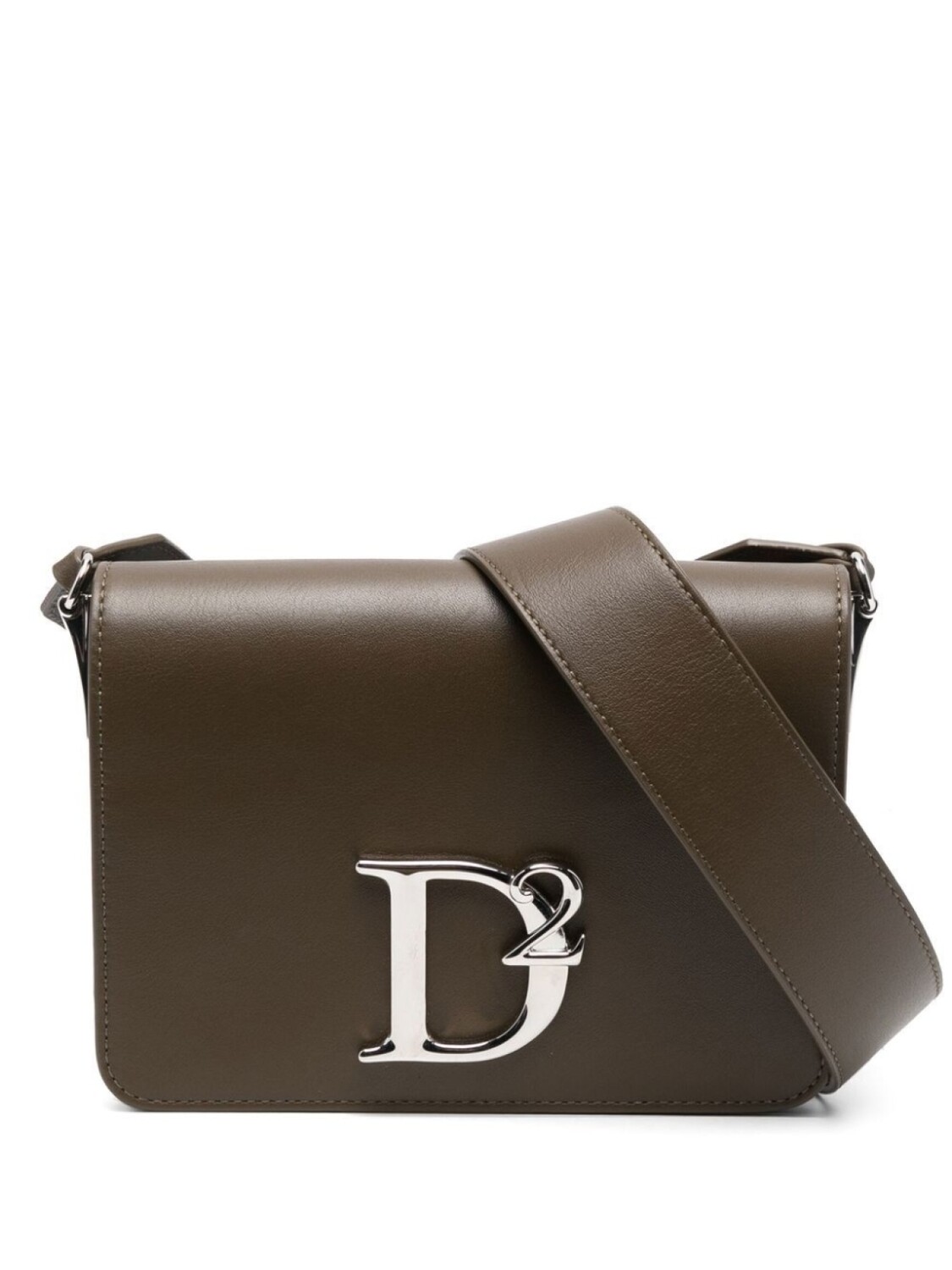 

Dsquared2 logo-plaque leather crossbody bag, зеленый