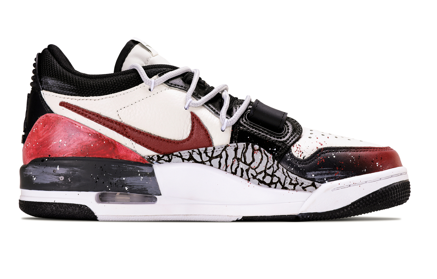 Jordan Legacy 312 Abrasion Resistant Low top Vintage Basketball Shoes мужские черные серые красные — фото 3