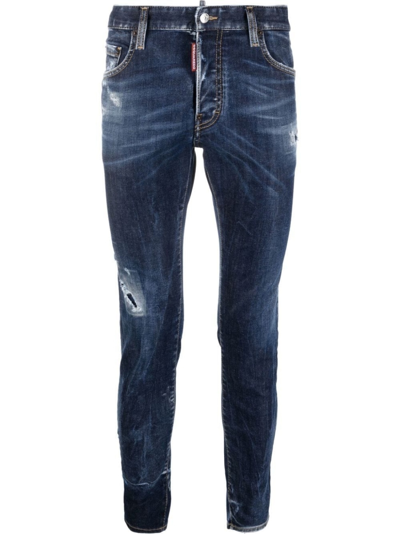 

Dsquared2 slim-fit distressed-effect jeans, синий