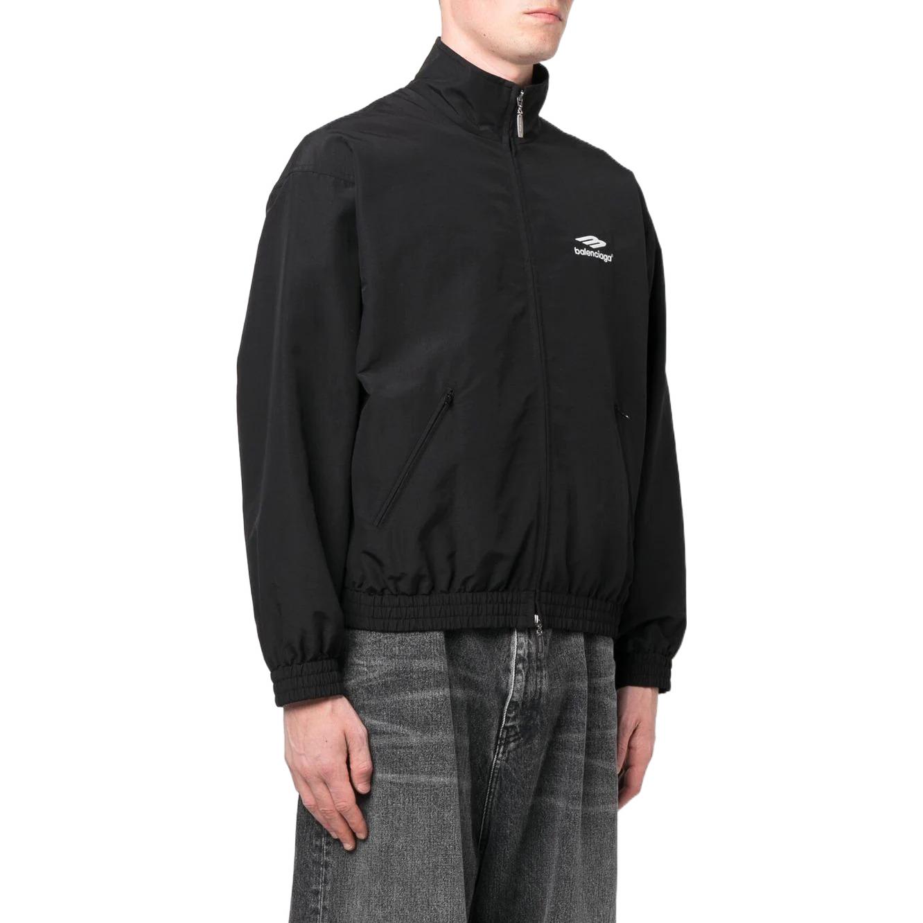 3B Sports Icon Small Fit Куртка спортивного костюма Balenciaga, черный — фото 4